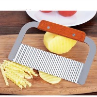 Good quality stainless steel potato cutter wave knife potato slicer